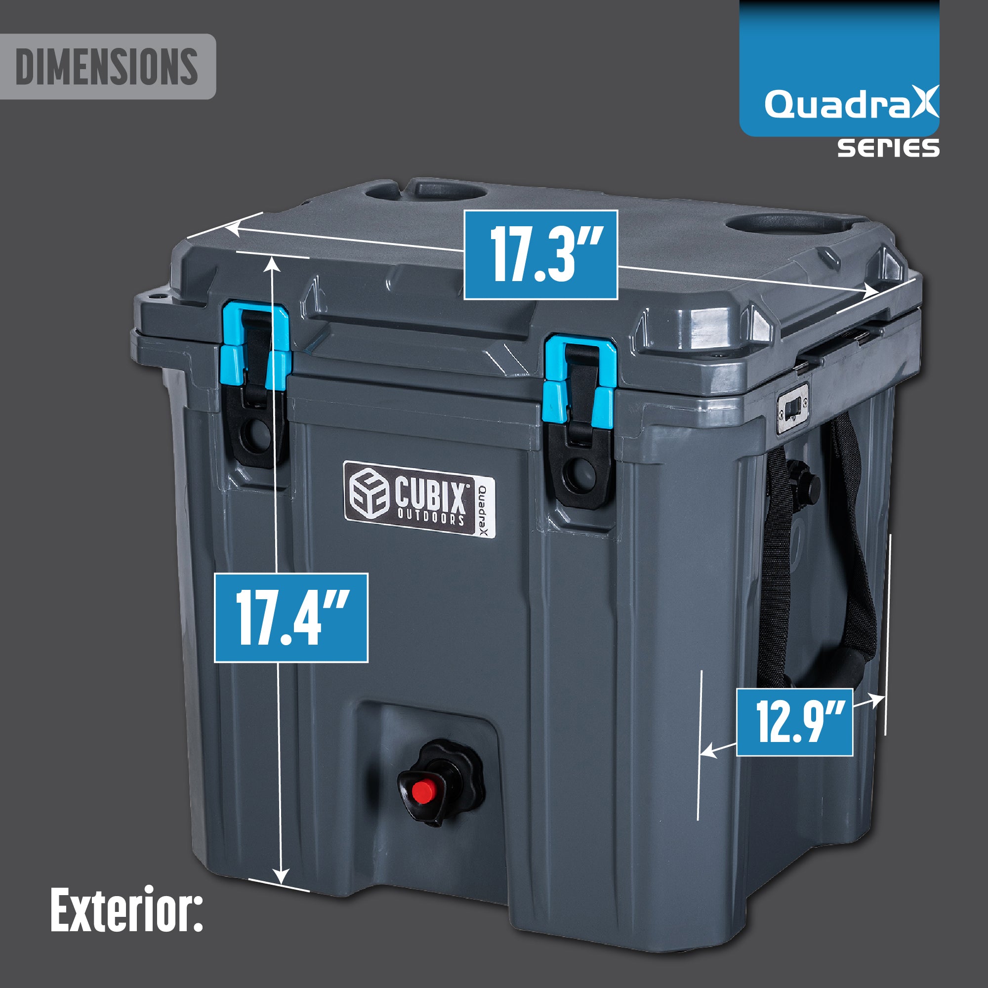 5 Gallon, 2-in-1 Beverage Dispenser/Cooler - QuadraX Hard Cooler