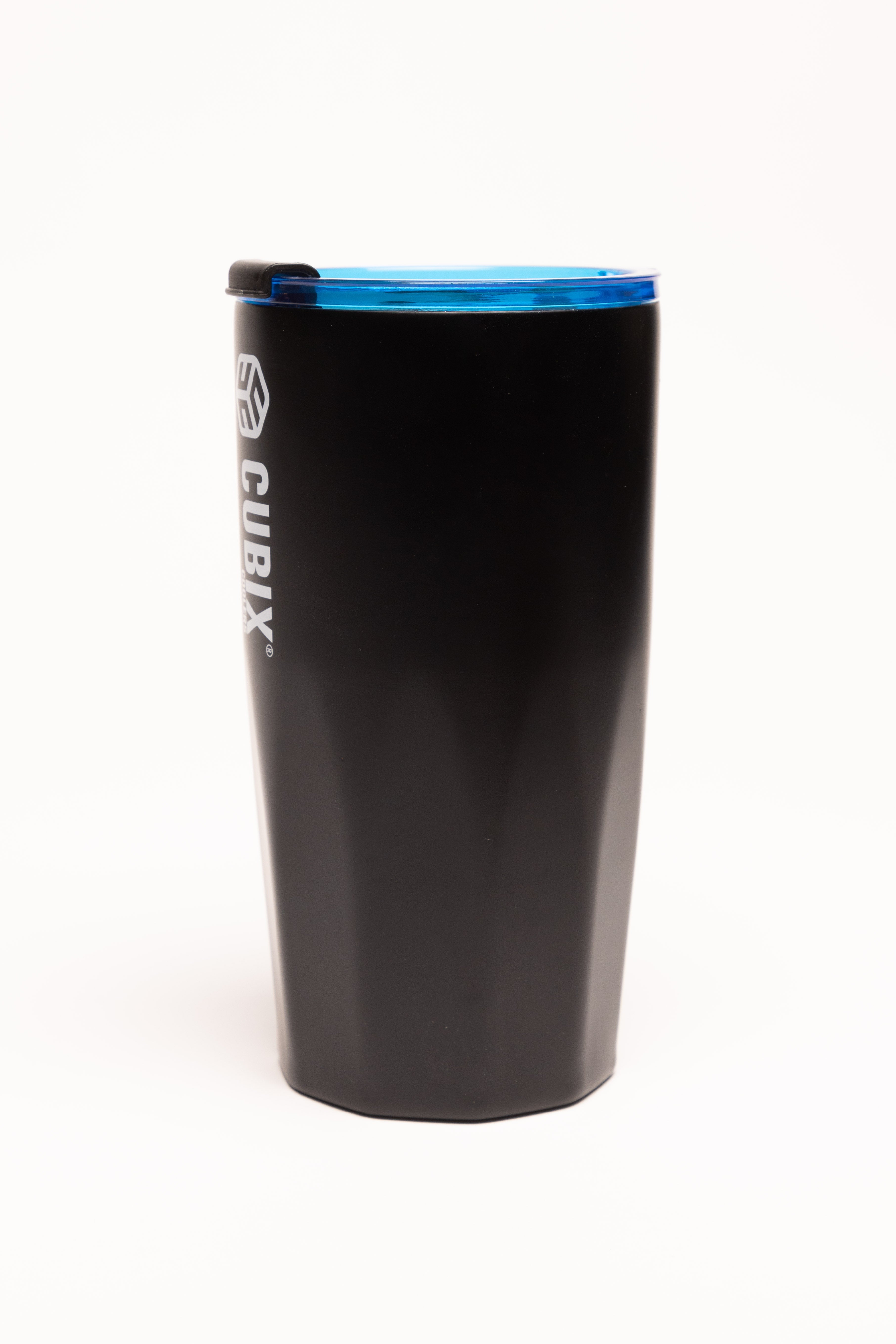 20 Ounce Tumbler - Insulated - Black with Blue Lid