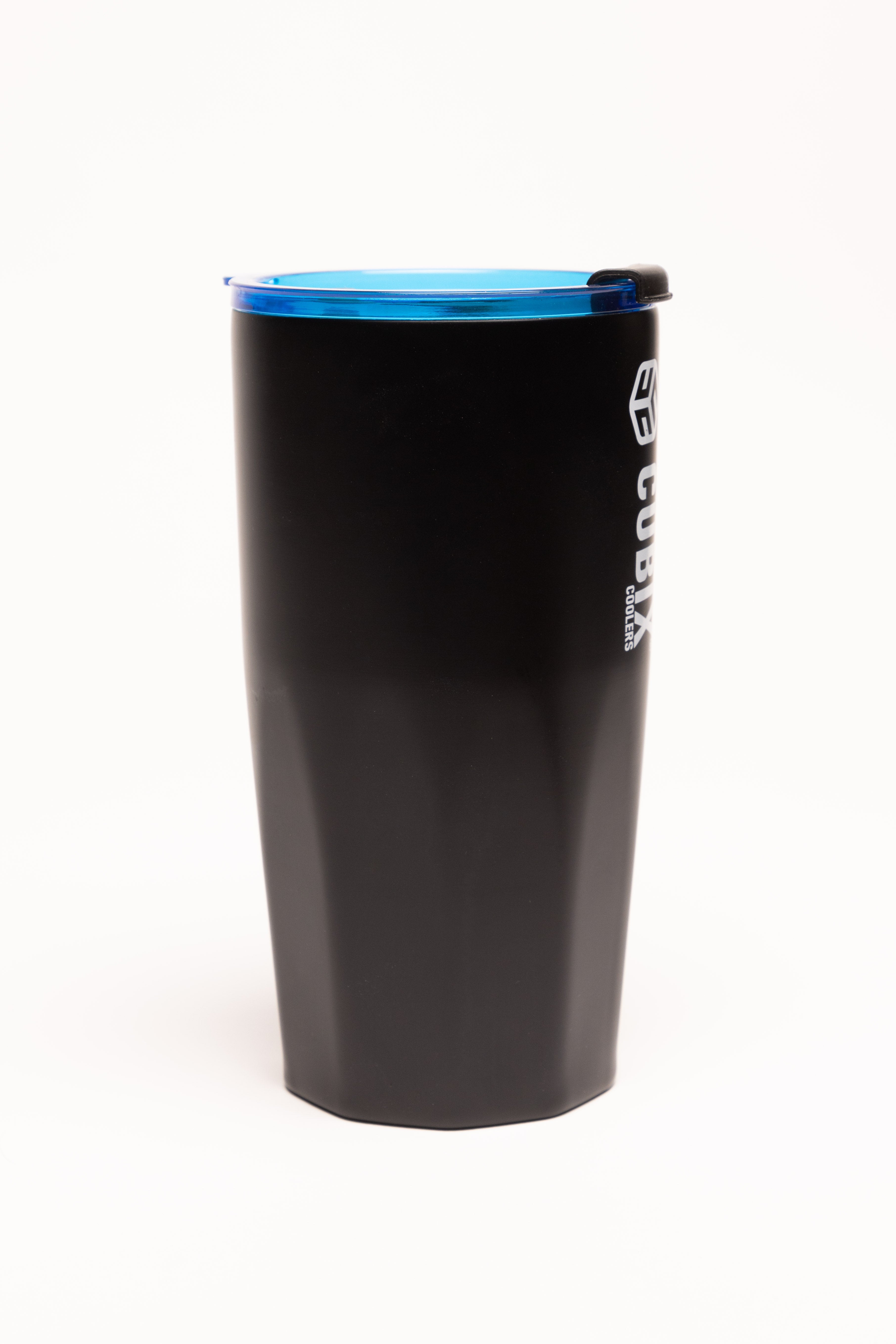 20 Ounce Tumbler - Insulated - Black with Blue Lid